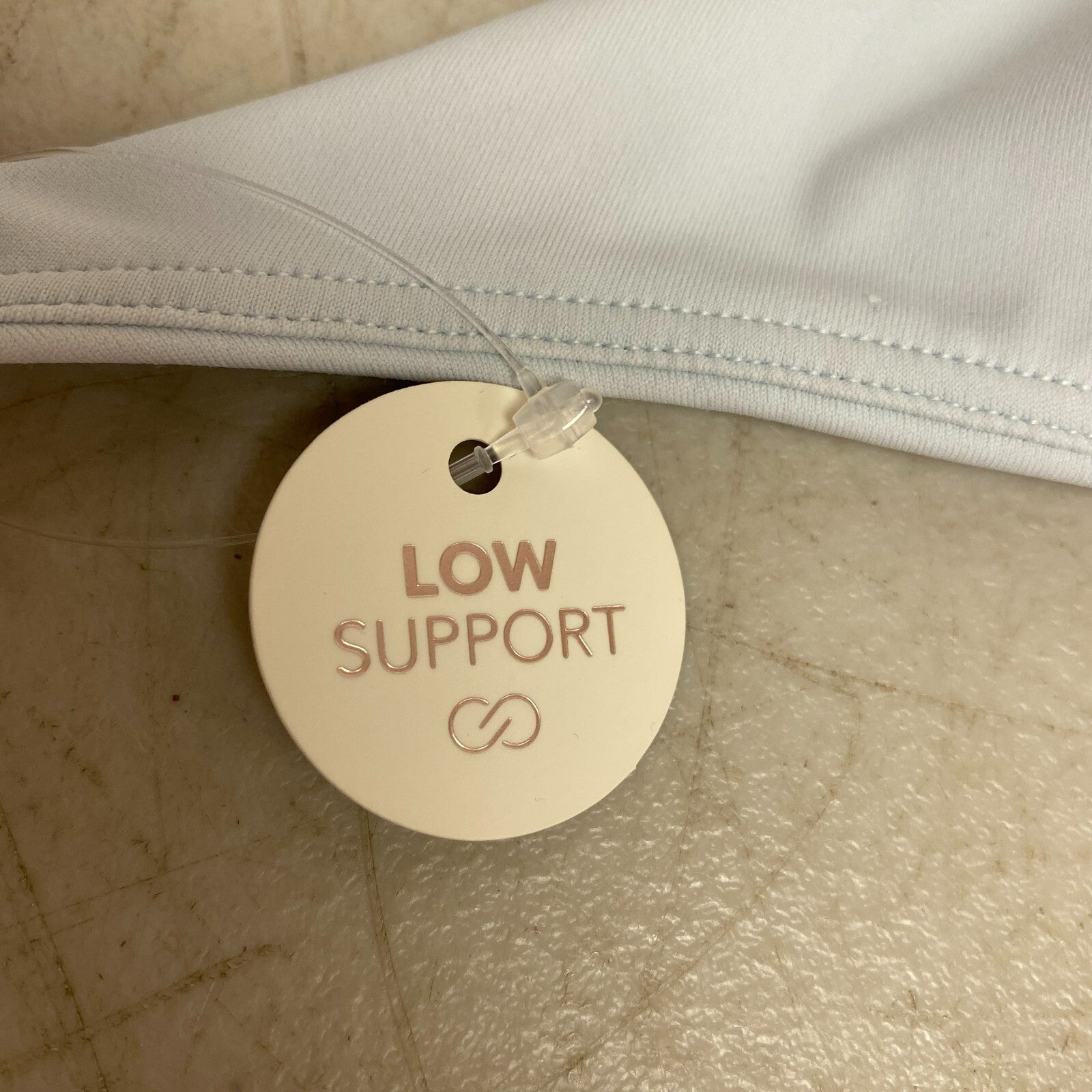 Calia Low Support Crop Brami Light Blue Sleeveless Solid WAX17368