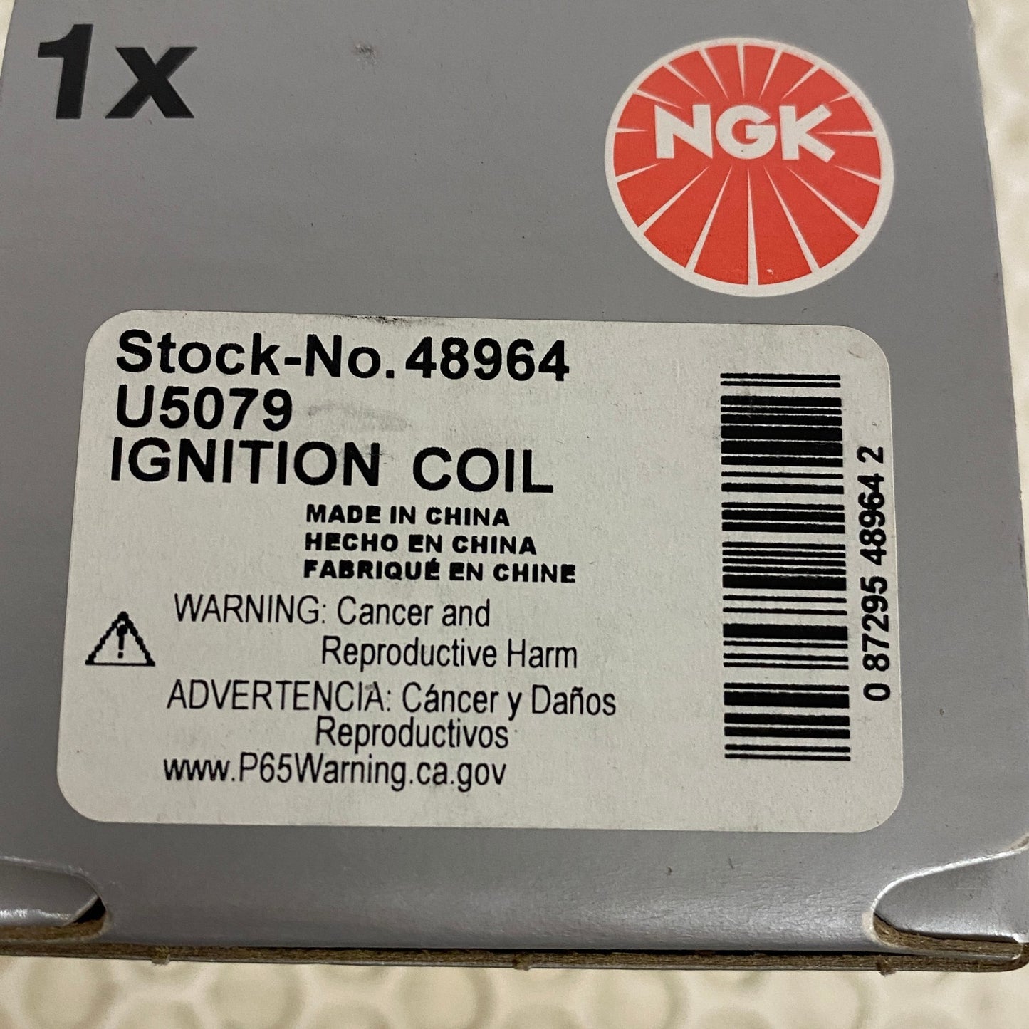 NGK 48964 Coil On Plug Ignition Coil Male Terminal Black Direct Replacement