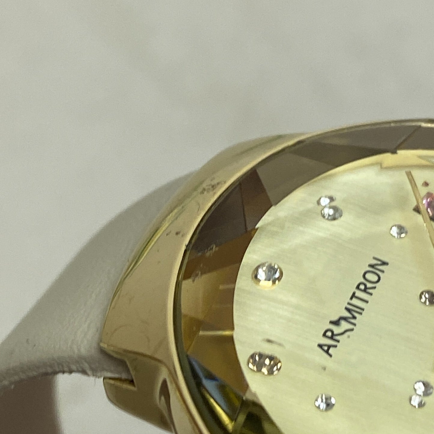 Armitron Women's Genuine Crystal Accented Leather Strap Watch, 75/5760 New!