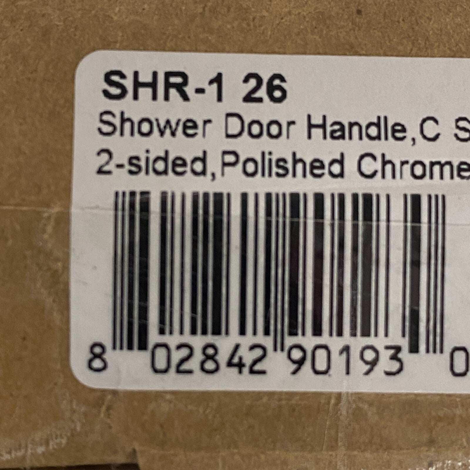 Sure‑Loc C‑Shape Shower Door Handle Polished Chrome SHR‑1 26