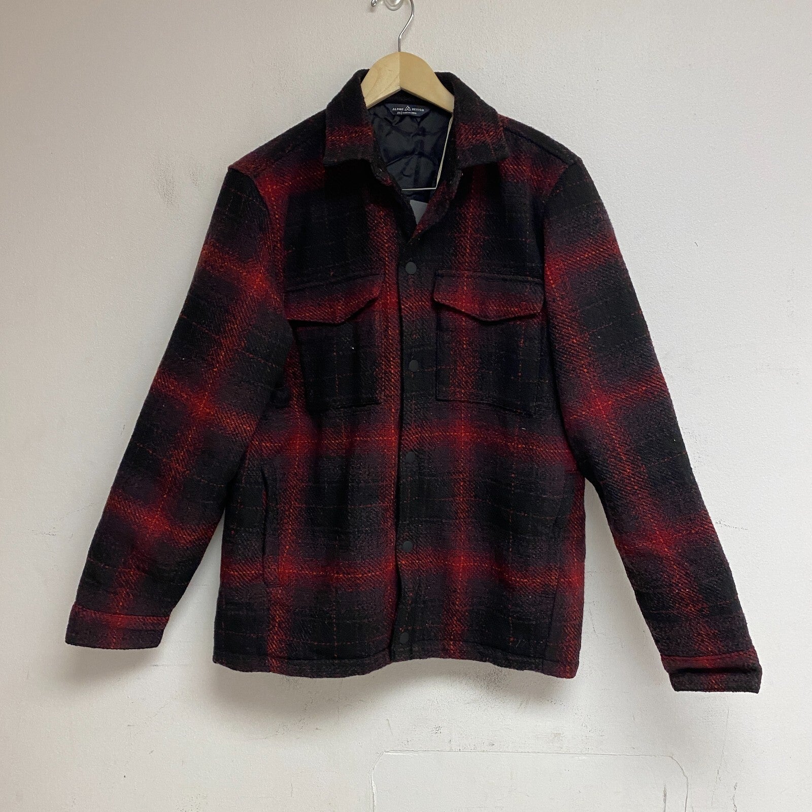 Alpine Design Men's Hilltop View Jacket Plaid Red Heritage Plaid ADM23609P New!