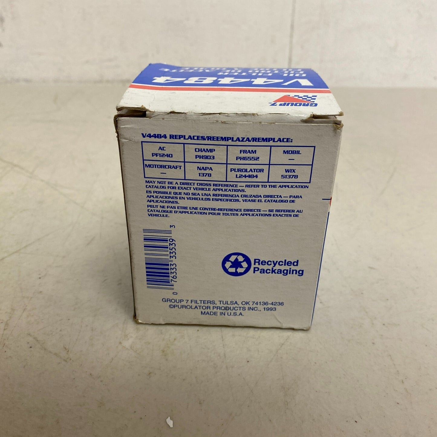 Group 7 V4484 Oil Filter