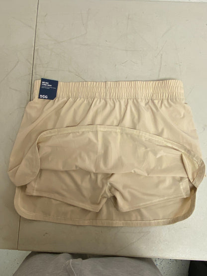 DSG Women's Stride Skort Creme/tan PocketLess Polyester Spandex Size Womens Larg