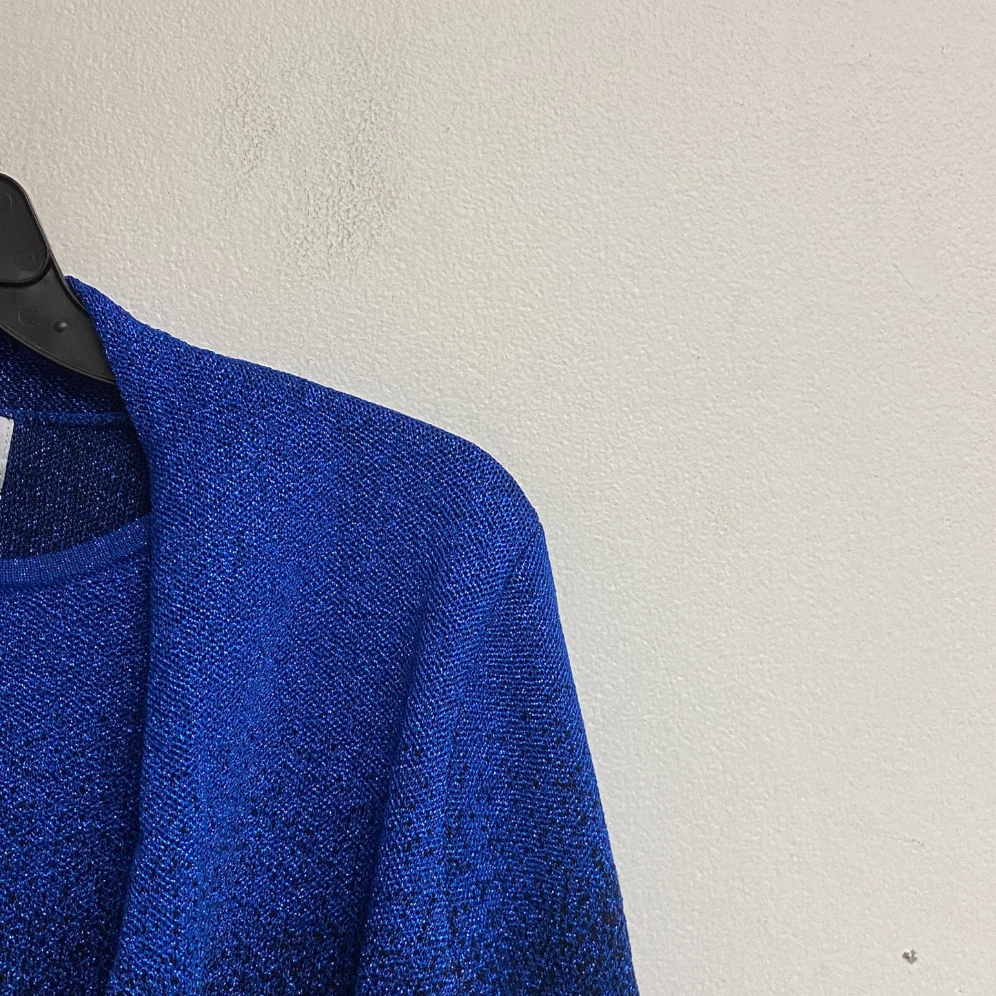 Alfred Dunner Women's 3/4 Sleeve Layered Look Cardigan Sweater Size PS Cobalt