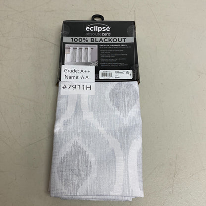 Eclipse Absolute Zero - 100% Blackout One Grommet Panel Curtains 50"x84" - Gray