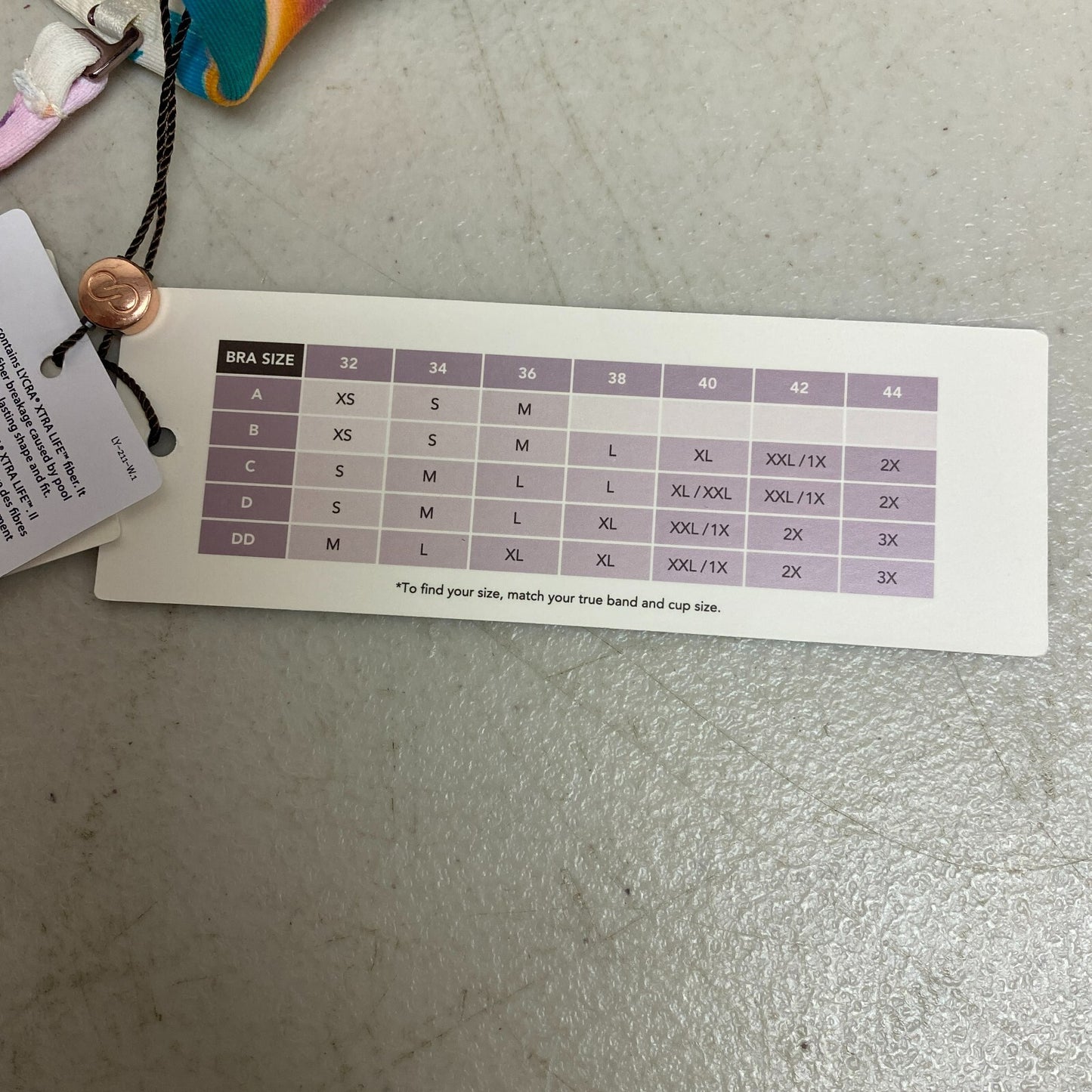 Calia Womens Bikini Top Bandeau Tankini Unbleached/Multi Stylish WSA23304PRT