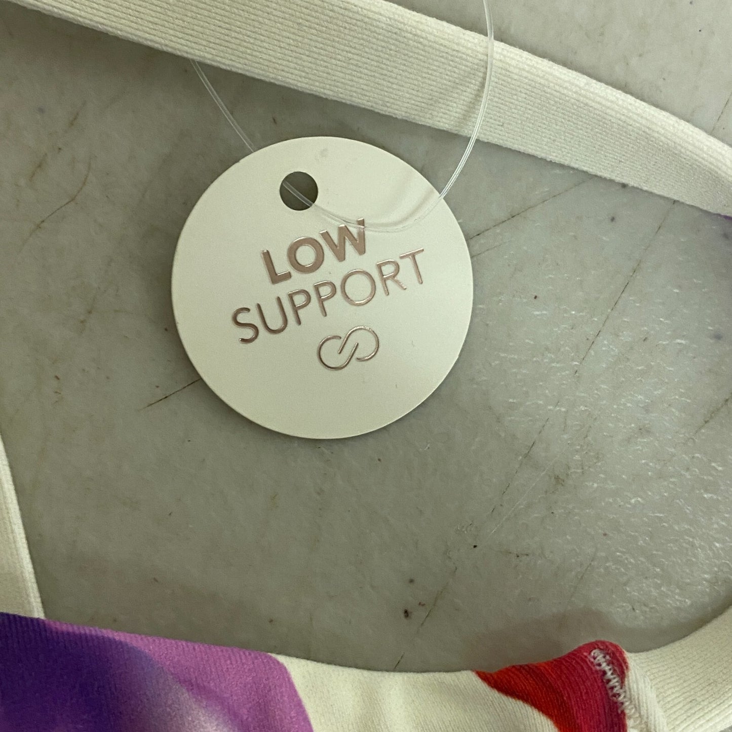 CALIA Women's Trendy Triangle Bikini Top Unbleached/Multi  WSA23201PRT