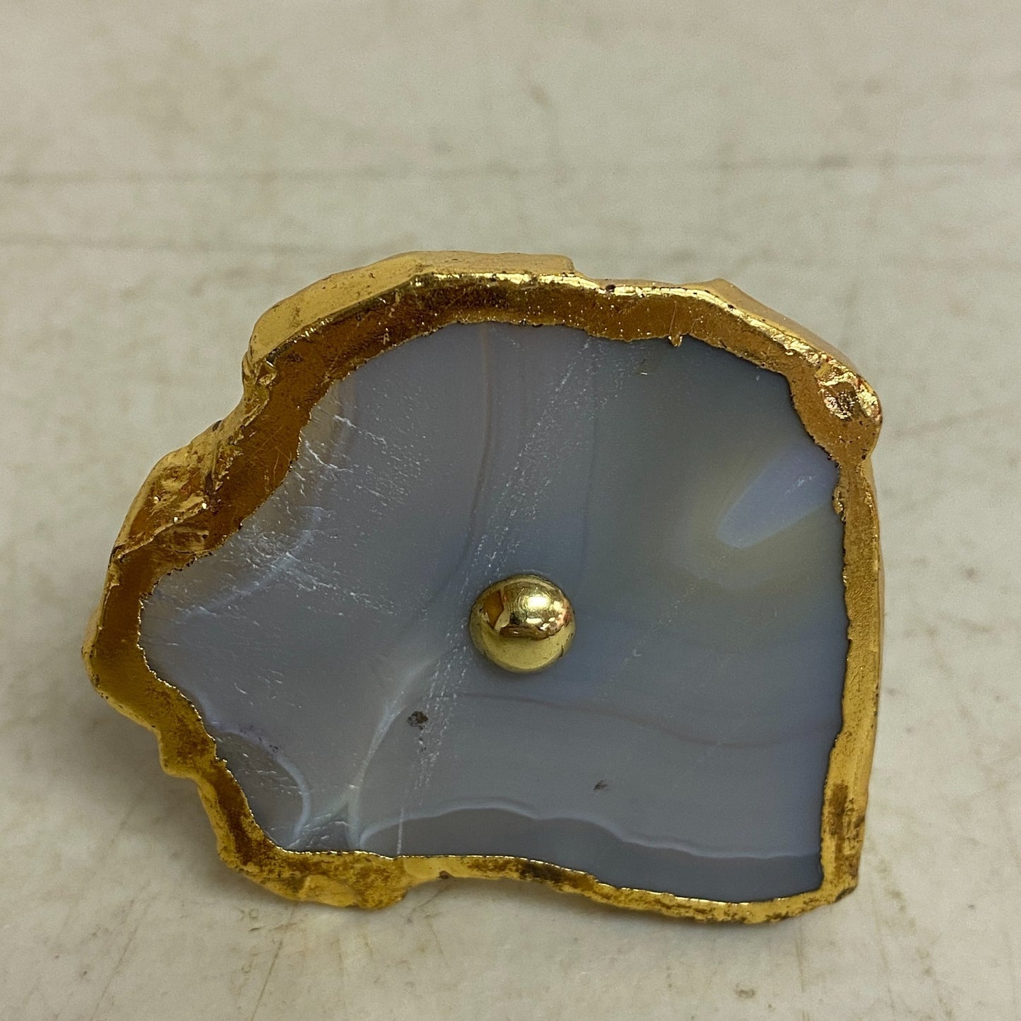 Signature Hardware Biviere White Agate Cabinet Knob EH.AGATE-WHT
