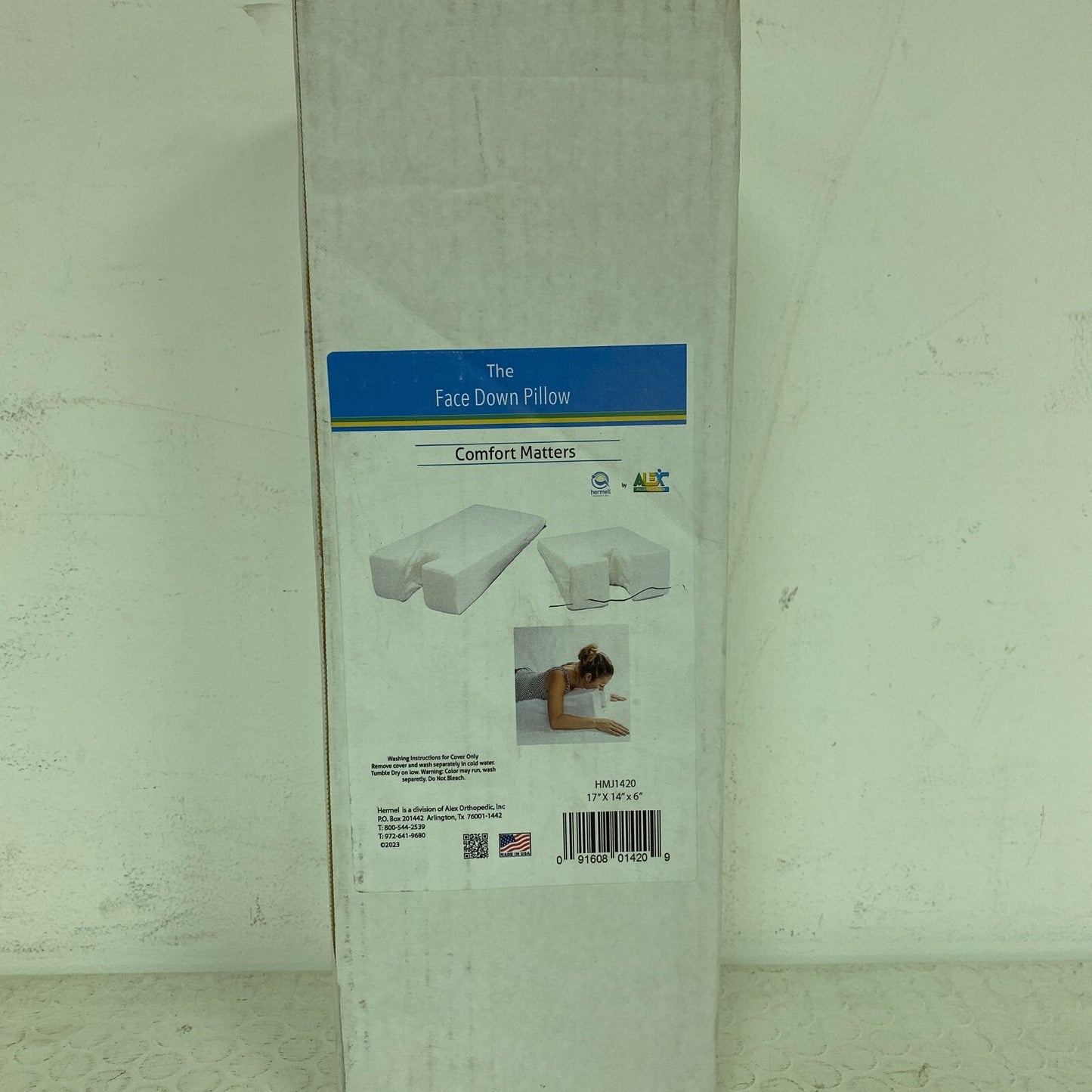 Hermell Face‑Down Recovery Pillow White Polyurethane Foam HMJ1420