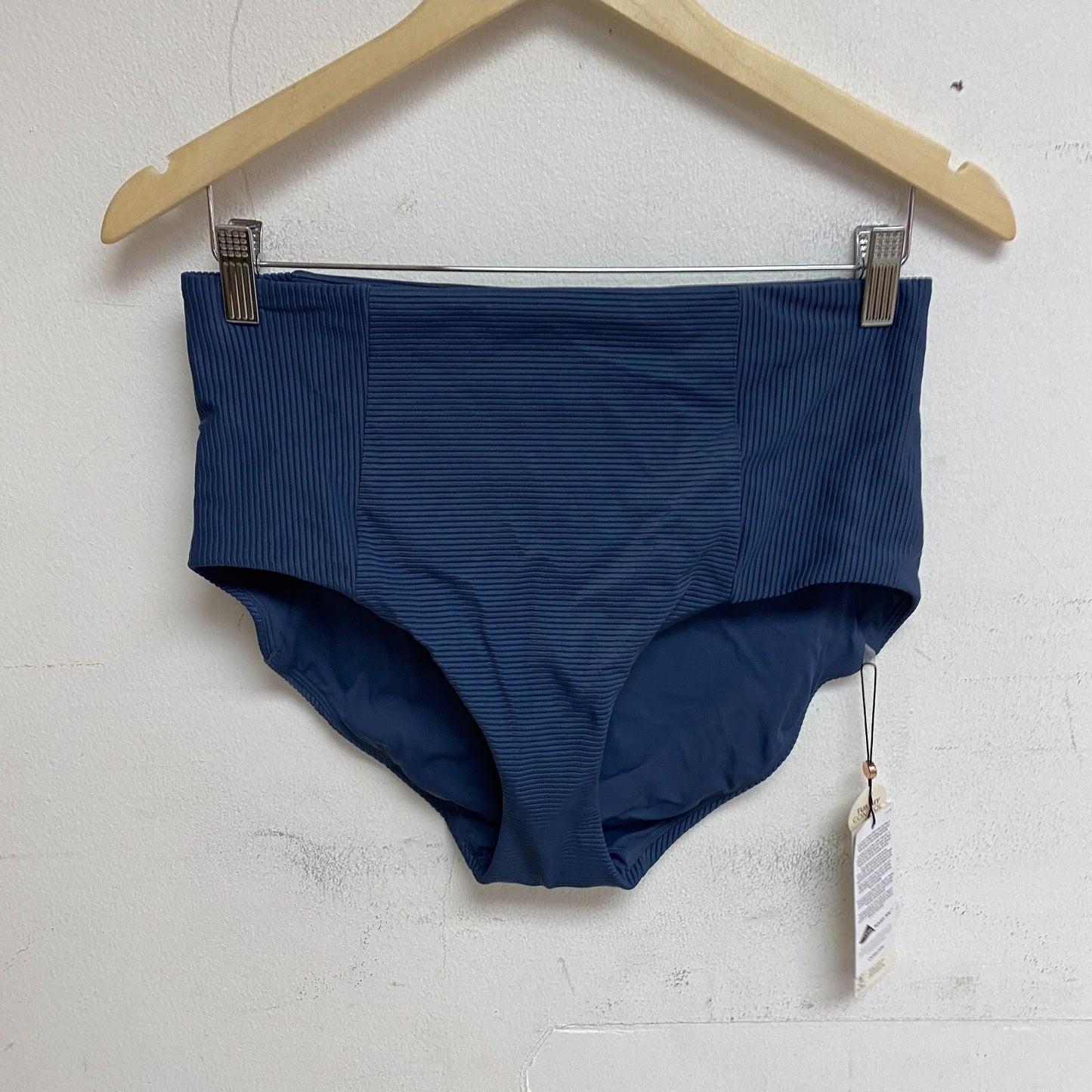 Calia Women's Bikini High Rise Bikini Rib Bottom Ardosia Slate WSA23405R New!