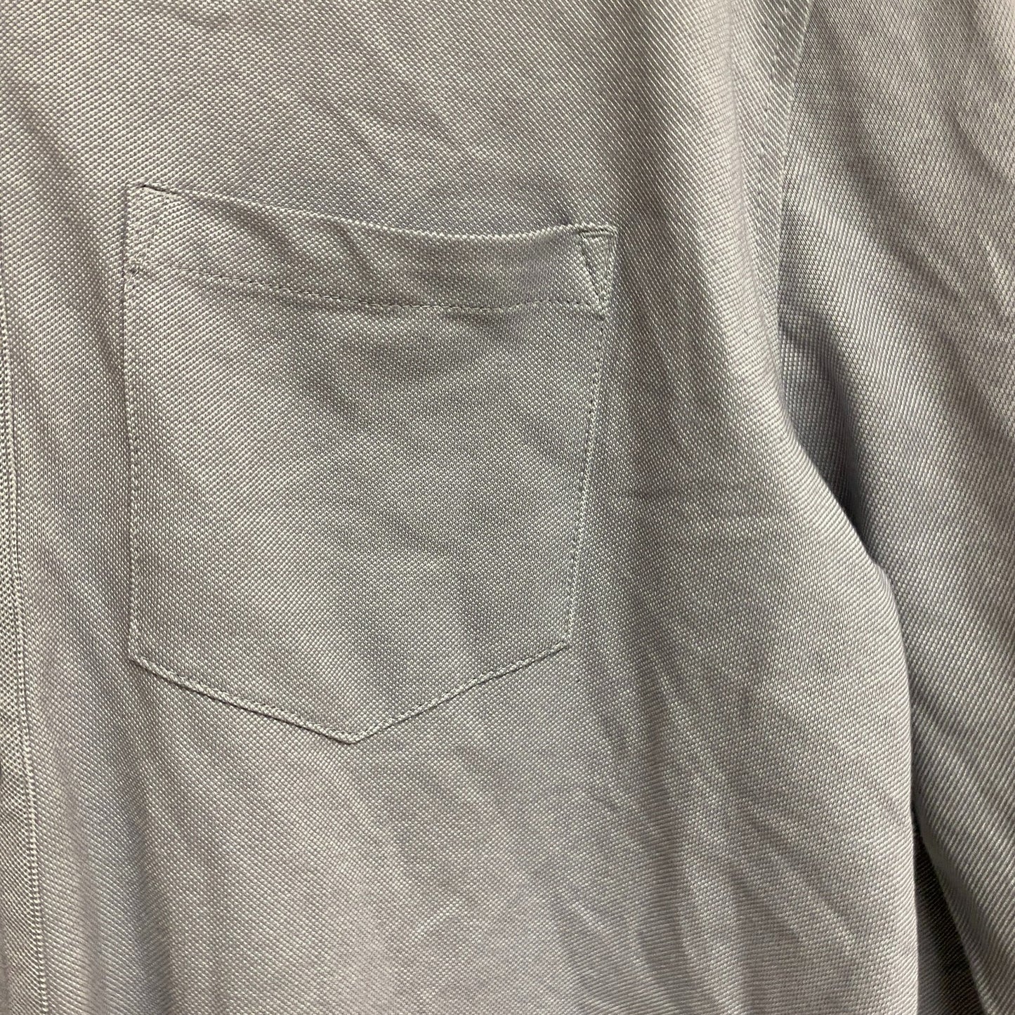 Vrst Mens Long Sleeve Button Down Shirt Tinted Grey Heather  Solid MAX200332