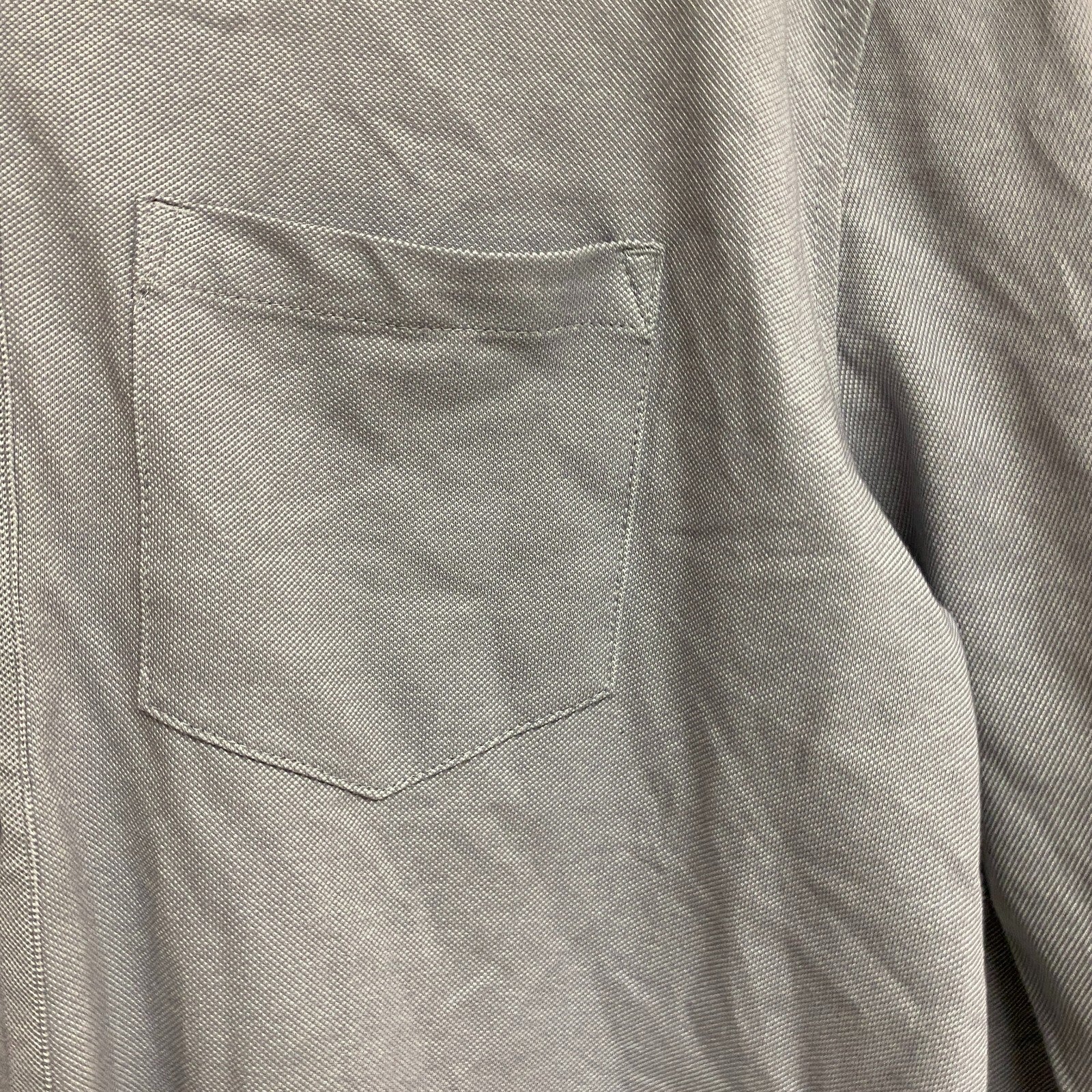 Vrst Mens Long Sleeve Button Down Shirt Tinted Grey Heather  Solid MAX200332