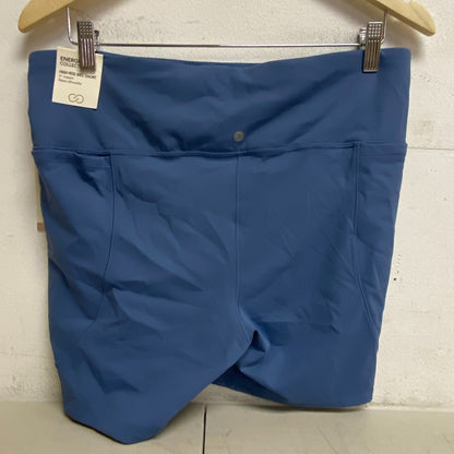 Calia Women's 5" Energize High Rise Bike Short Fitted LustraLux Blue Jean New