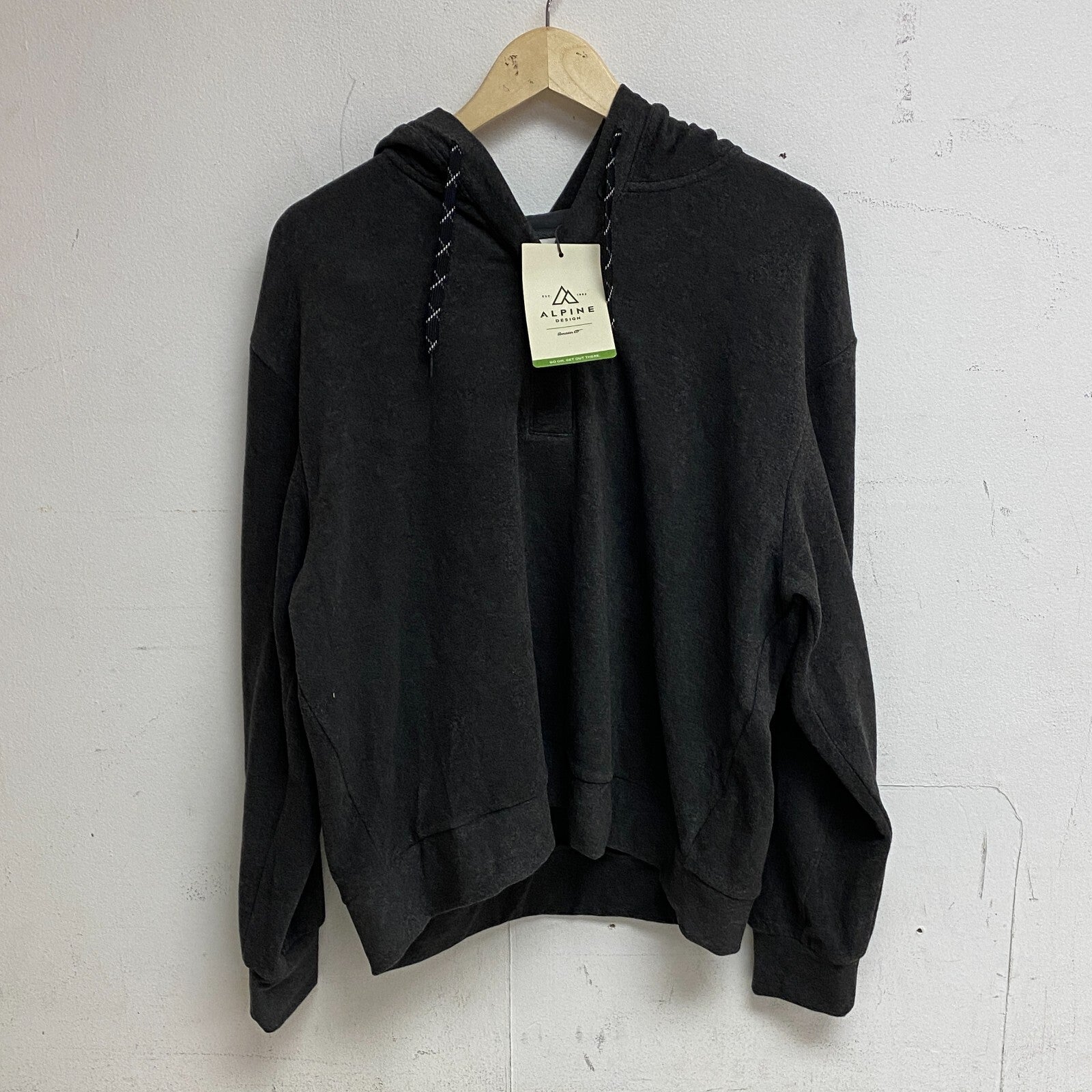 Alpine Design Womens W AD Wonderful Hoodie Pure Black Heather ADW23201 Brand New