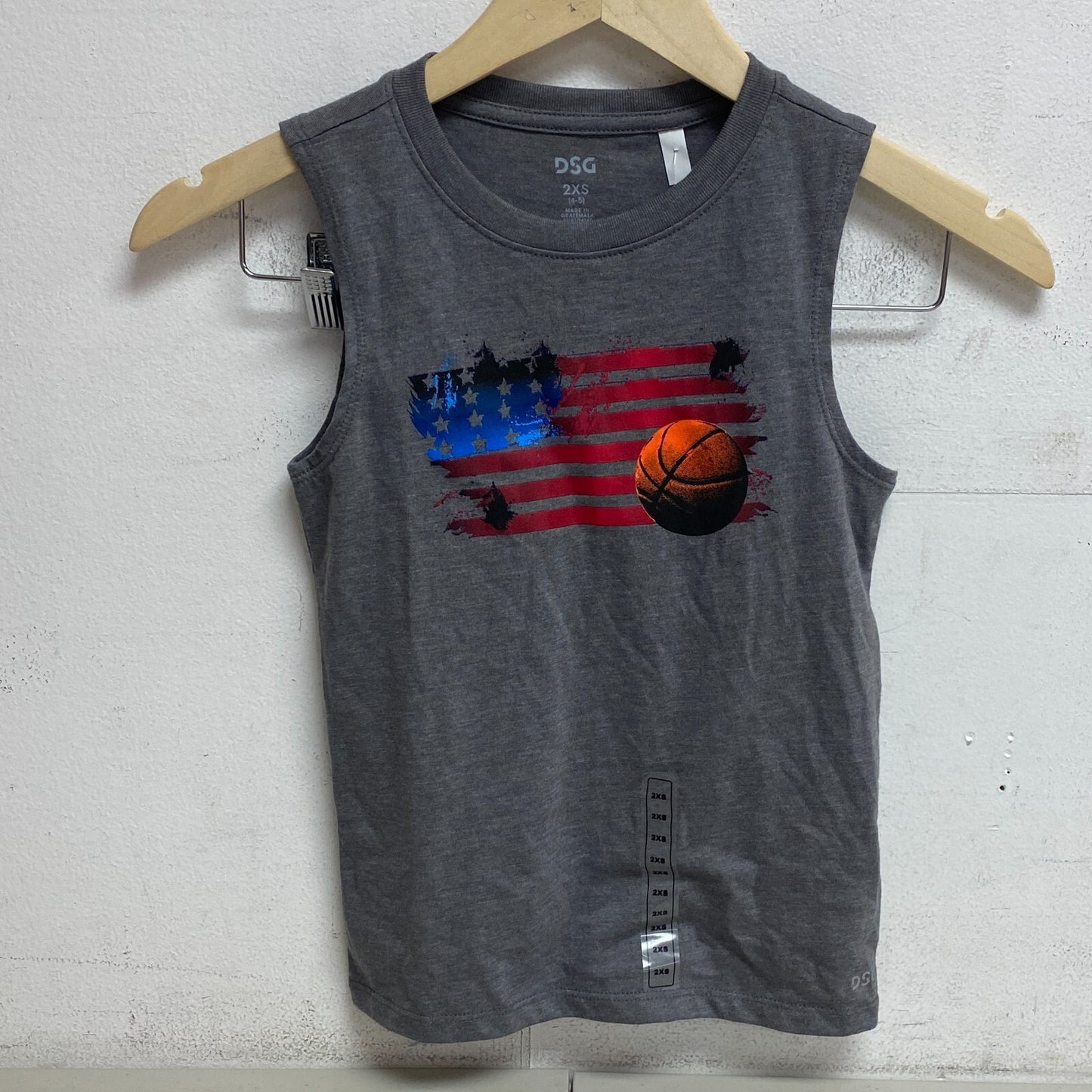DSG Boys Training Relaxed Cotton Graphic Tank Mid Gray Basketball DAB12111H