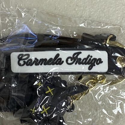 Assorted Carmela Indigo Silicone Keychain with Black kaws doll accessory