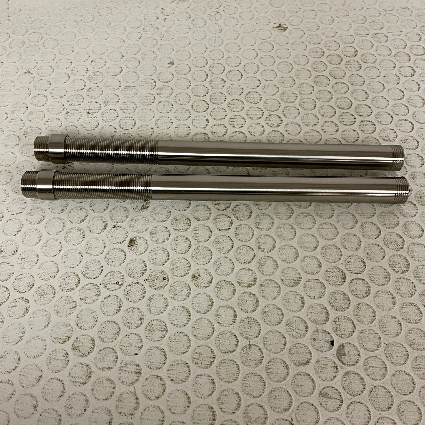 Signature Hardware 13" Bottom Pipe Nipples for Freestanding Supplies Brushed Nic