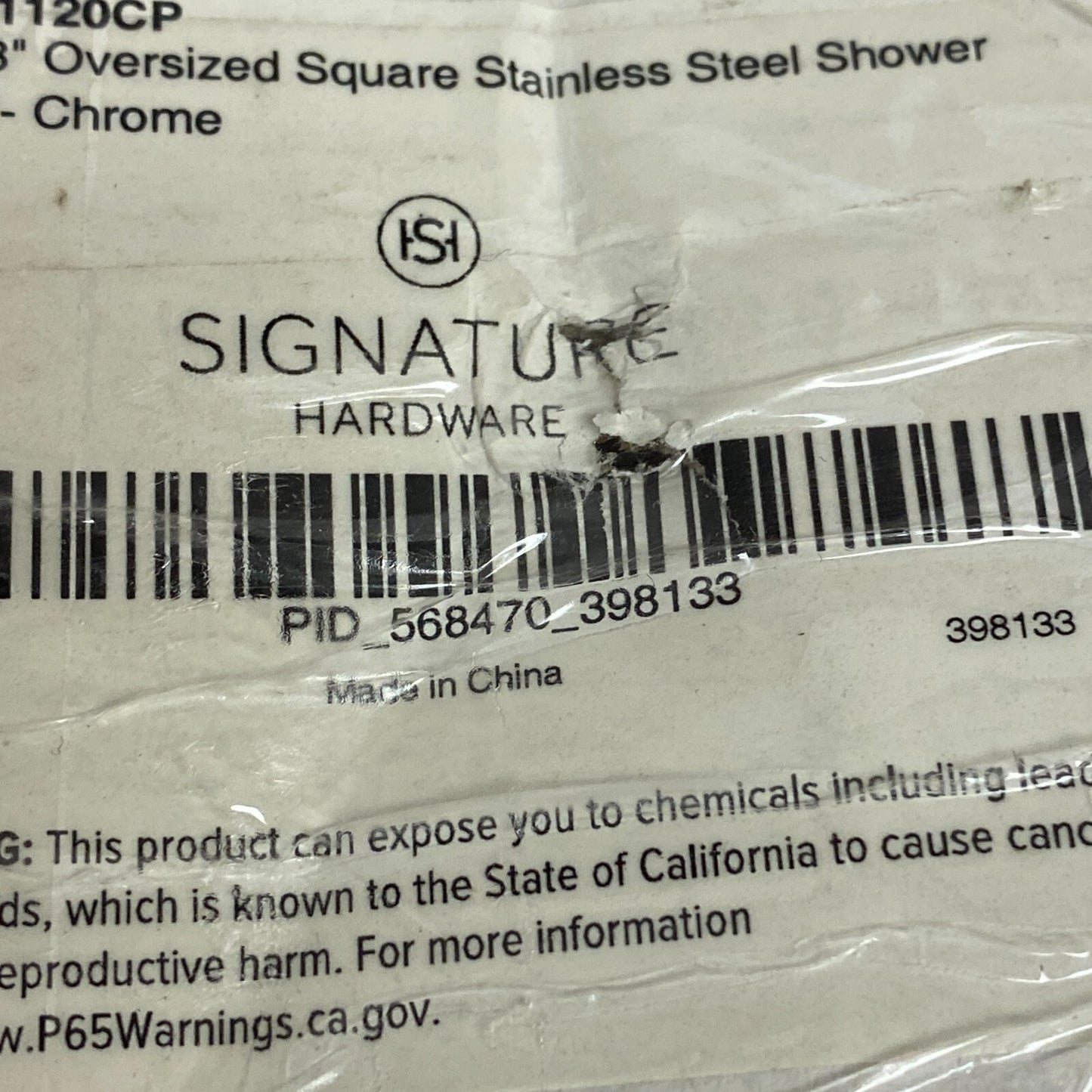 Signature Hardware 23-5/8" Oversized Square Stainless Steel Shower Head - Chrome