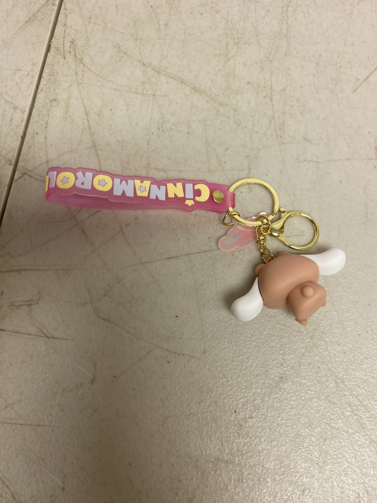 Assorted Silicone Cute Cinnamoroll Keychain with Bunny in bear costume Accessory