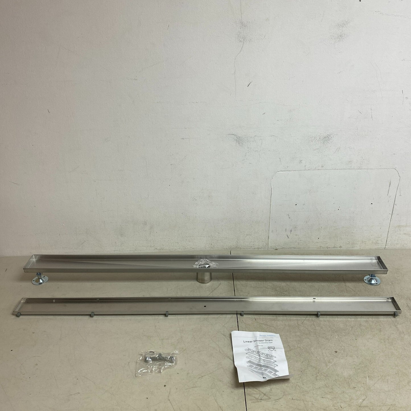 Signature Hardware 48" Cohen Linear Tile-In Shower Drain - Brushed Stainless S.