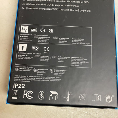 3M Littmann Quality Core Digital Stethoscope System, Black Matte-Finish 8490