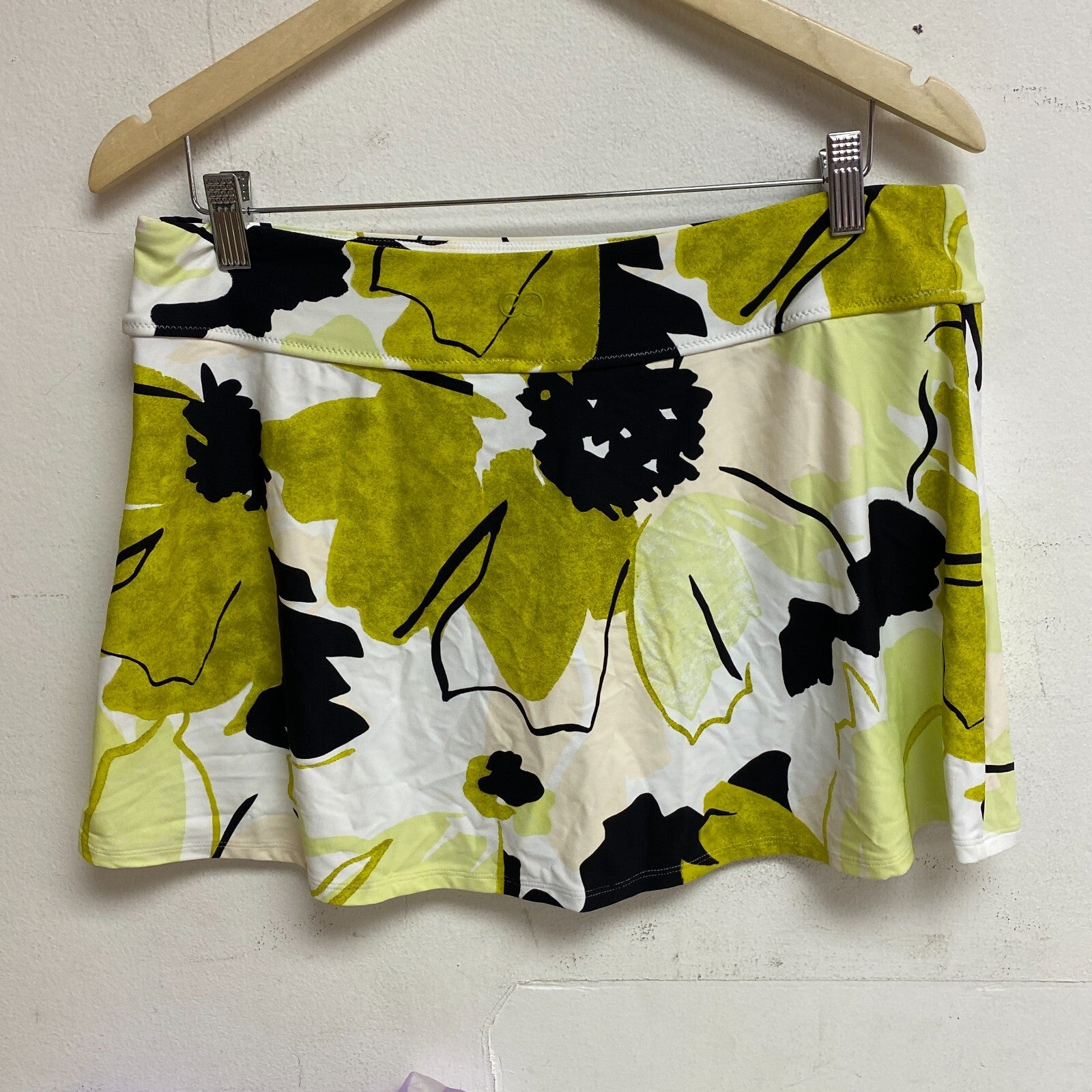 Calia Women's Swim Collection High Rise Floral Skirt Green Multi WSA22413PRT