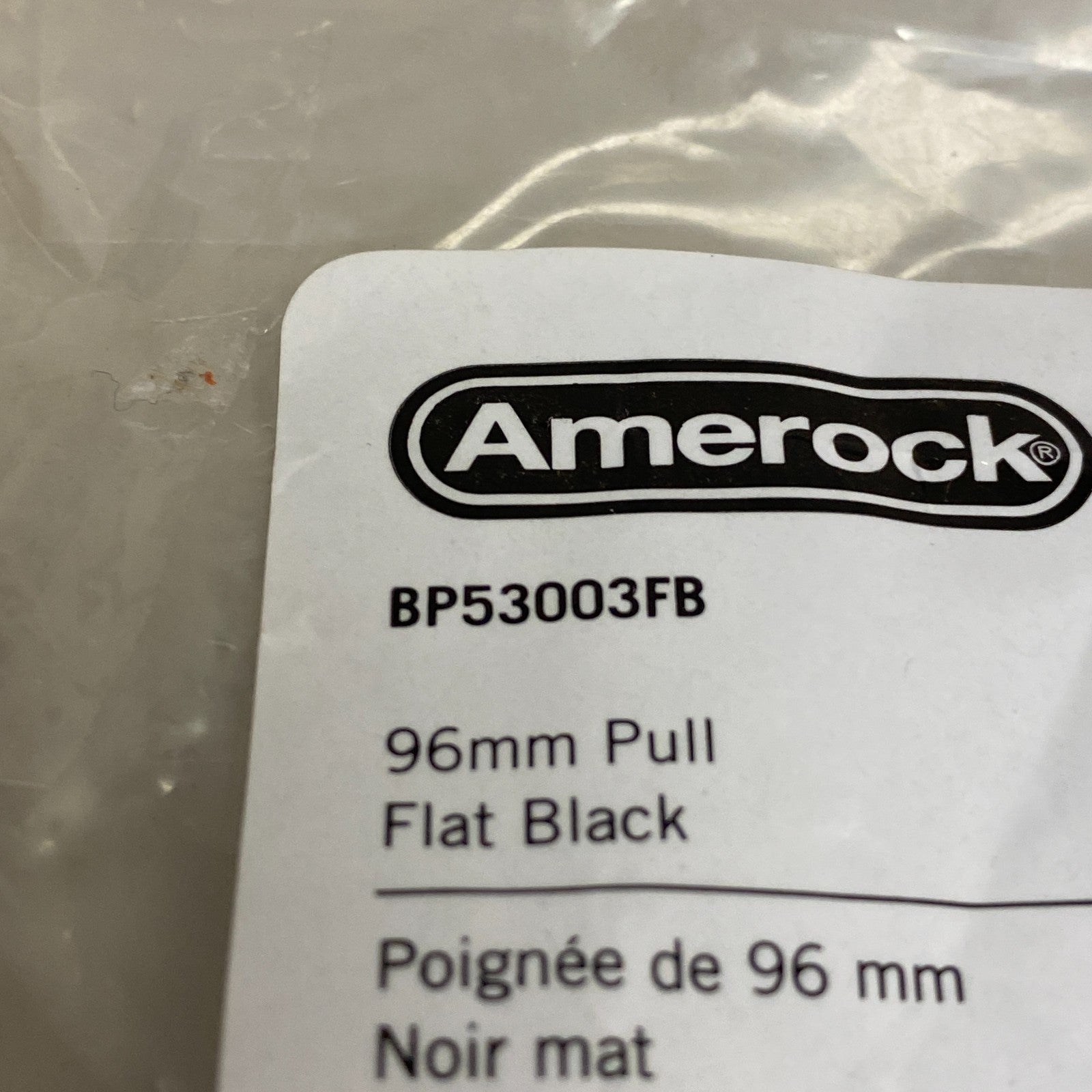 Amerock  96mm Center to Center Cabinet Pull Flat Black Finish BP40518FB