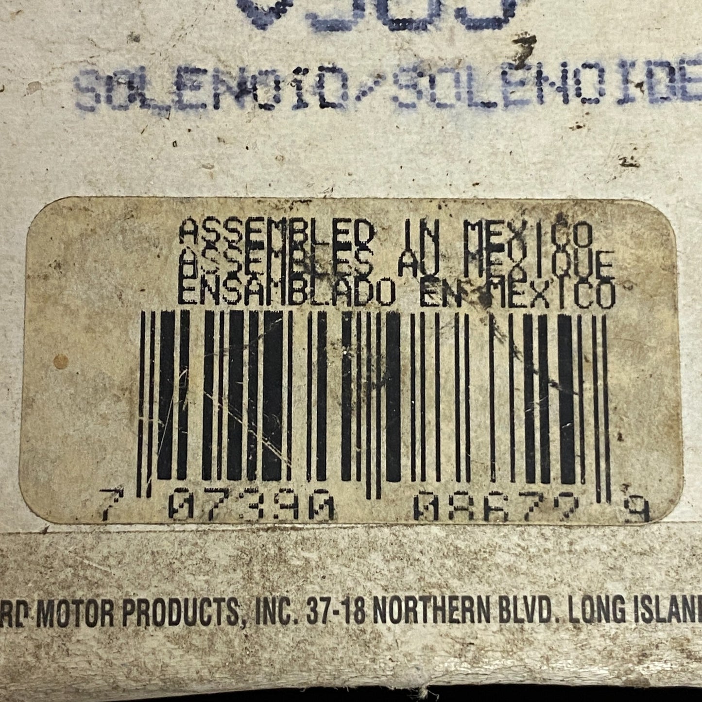 Exhaust Gas Recirculation (EGR) Valve Control Solenoid Standard VS63