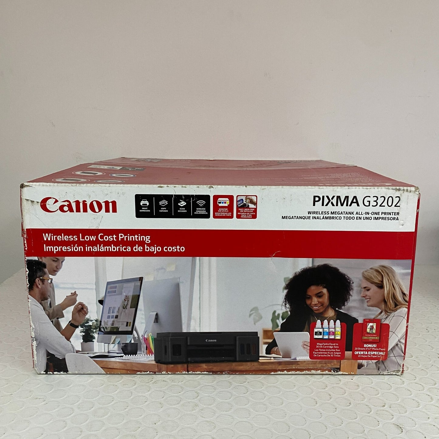 Canon PIXMA G3202 Wireless MegaTank All-In-One Printer with Copier and Scanner