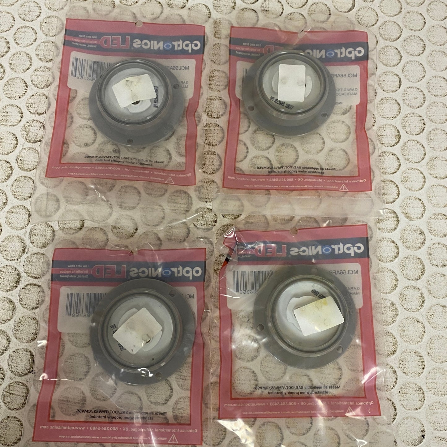 Optronics MCL56A LED Amber Clearance Marker Light 2.5" Round 4 Pack