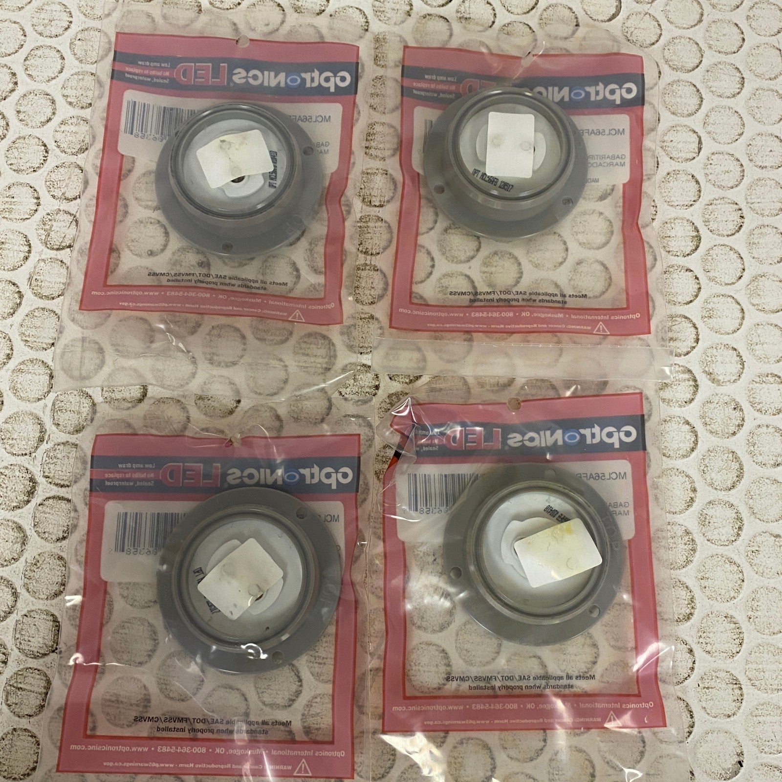 Optronics MCL56A LED Amber Clearance Marker Light 2.5" Round 4 Pack