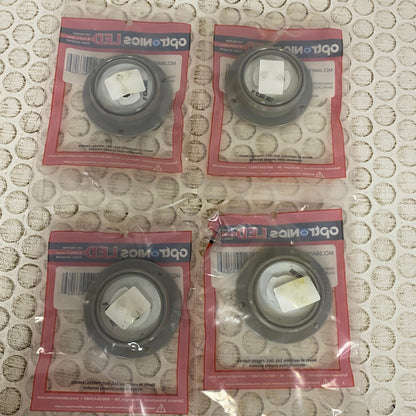 Optronics MCL56A LED Amber Clearance Marker Light 2.5" Round 4 Pack
