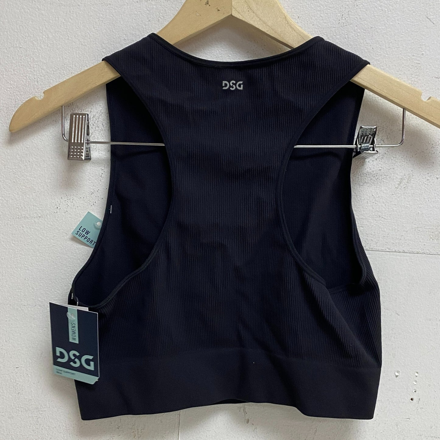 DSG Womens Highneck Brami Shirt Pure Black Sleeveless Solid Racerback DAW12710