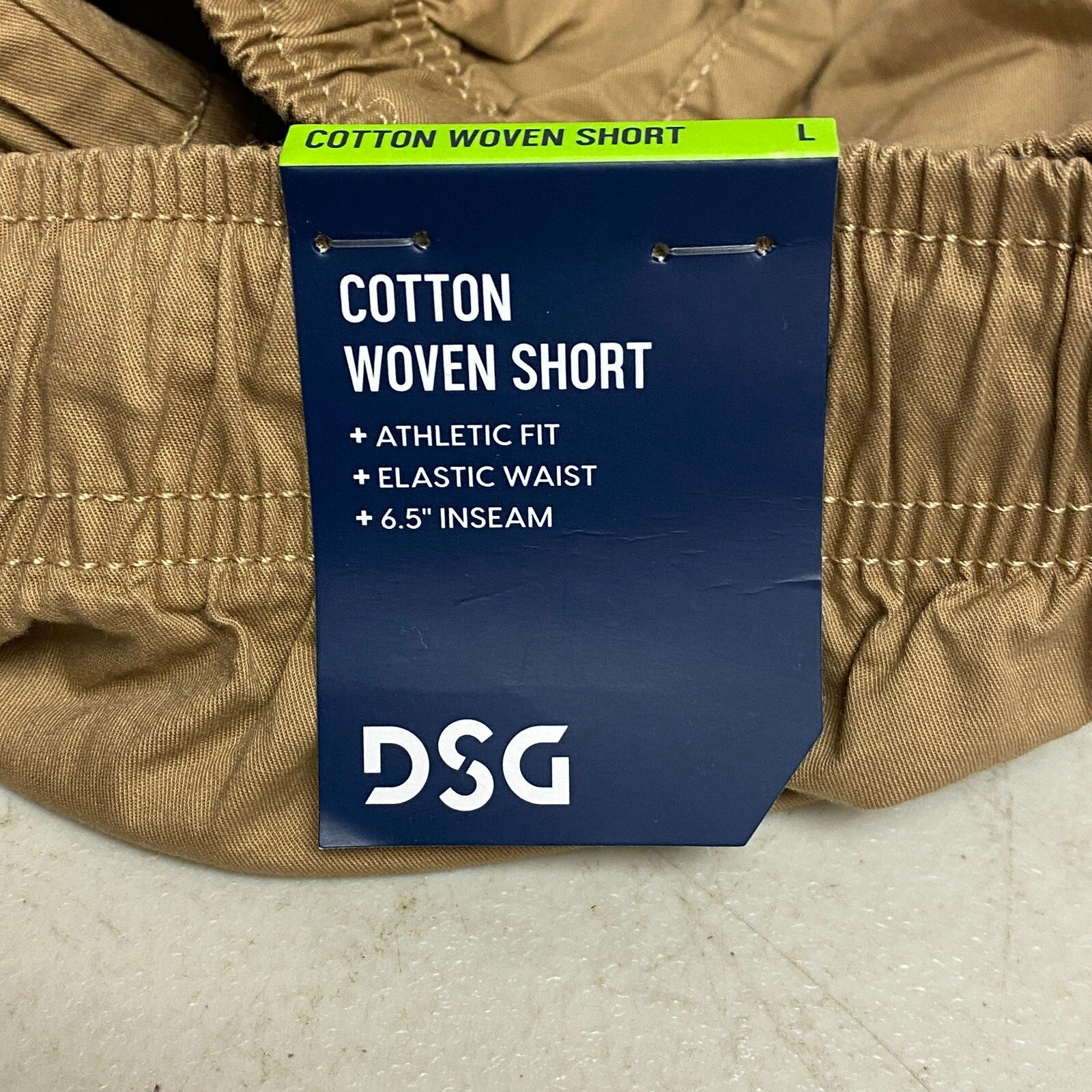 DSG Men's 6.5" Inseam Cotton Woven Shorts Sahara Sand Solid DAM22100 / DAM13135