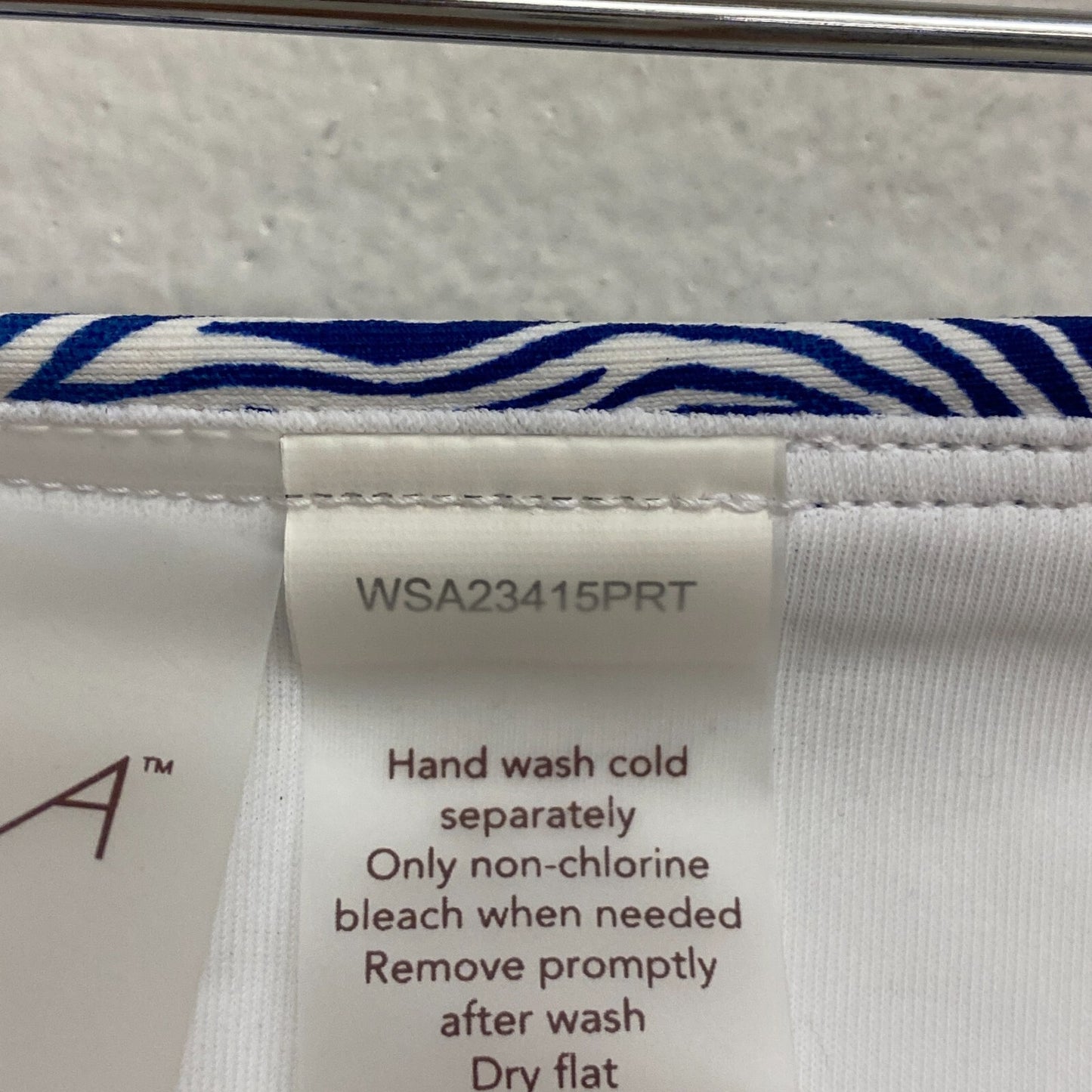 Calia Women's Shirred V Front Mid Rise Bottom Wave Blue/White WSA23415PRT New!