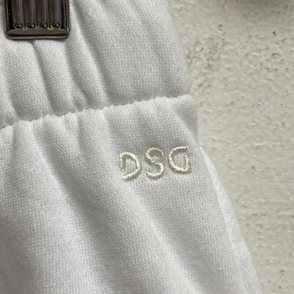 DSG Women's Oversized Fleece Shorts Pure White Solid Summer Stylish DAW11431