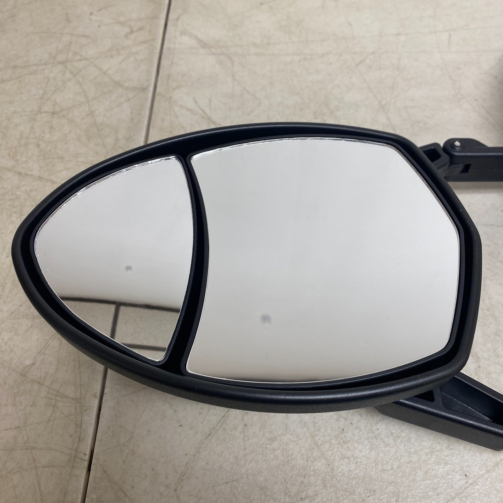 Camco 25653 Clamp-On Dual View Towing Mirror Black Adjustable & Aerodynamic