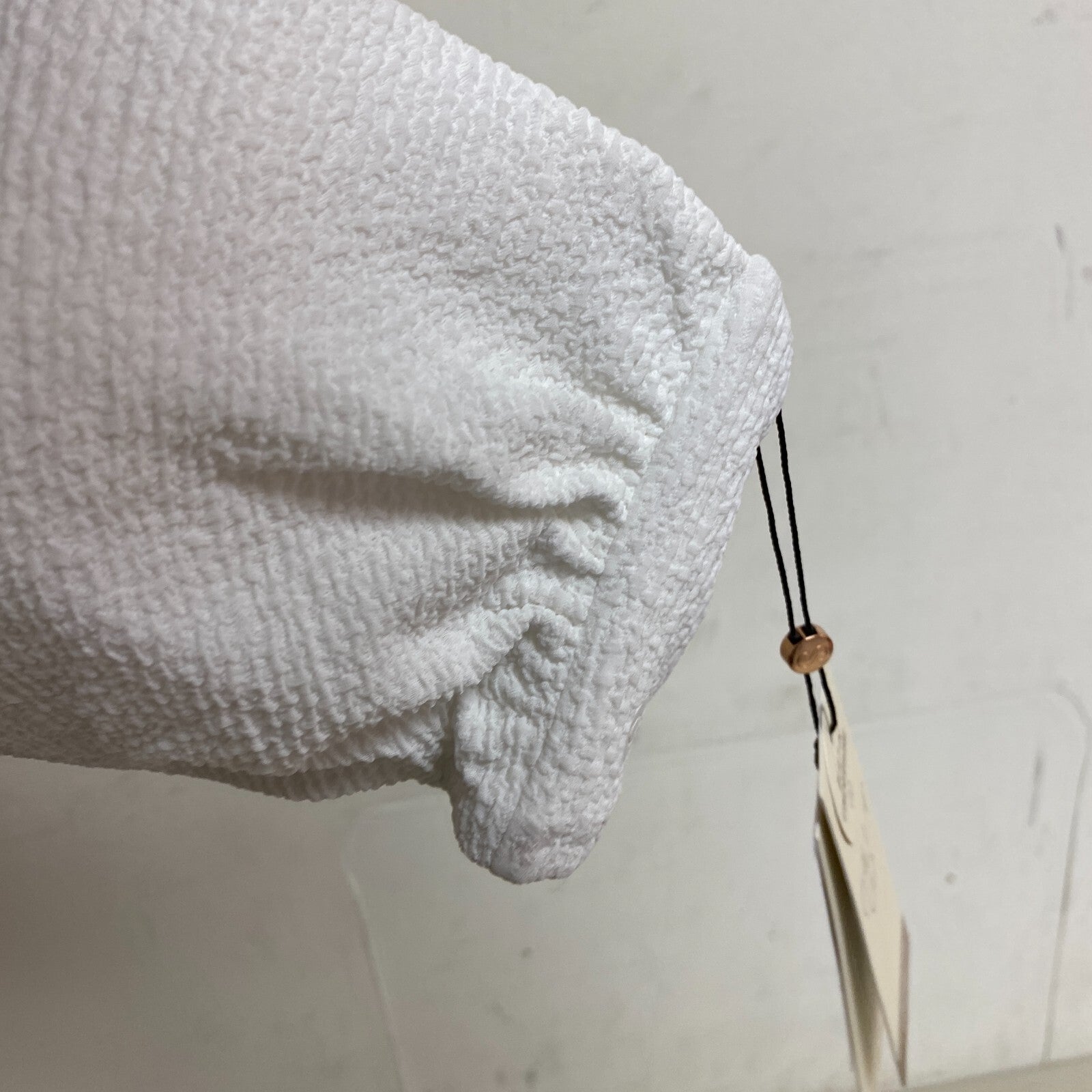 Calia Women's Swim Collection Knot Front Racerback Bikini Top White WSA23211N