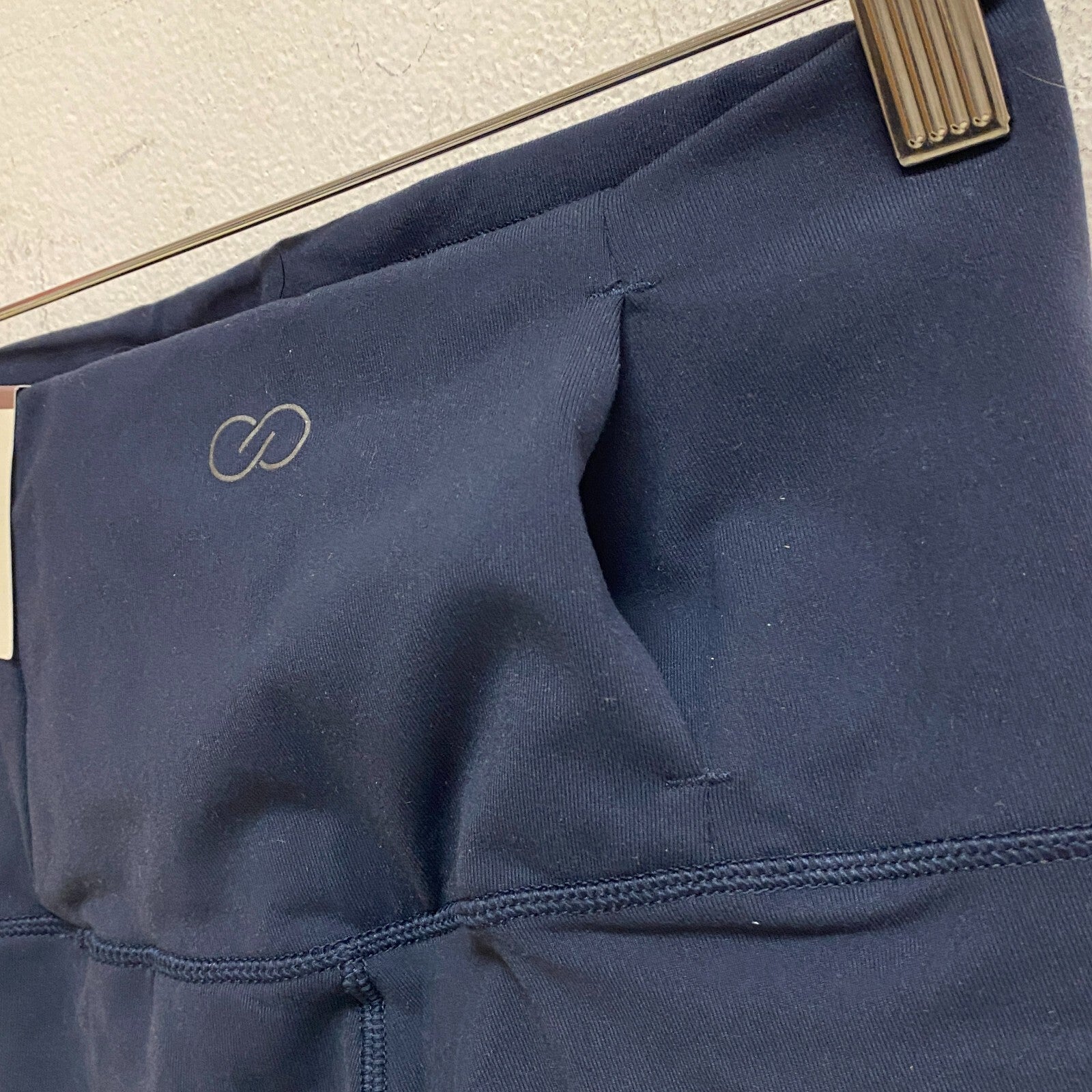 CALIA Women's 7 in Essential High-Rise Bike Short Dark Ocean Solid WAX12270F