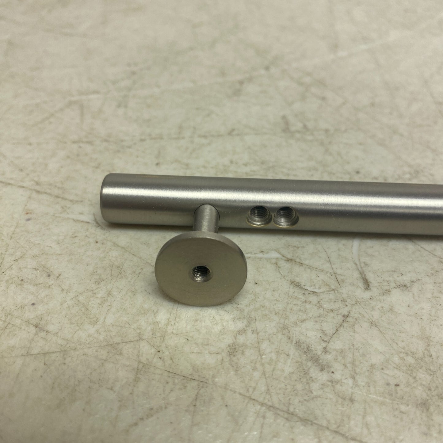 Signature Hardware 10'' Diehl Adjustable Round Brass Drawer Pull Brushed Nickel