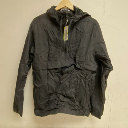 DSG Mens Woven Jacket Pure Black Windbreaker Solid Long Sleeve DAM12602VC