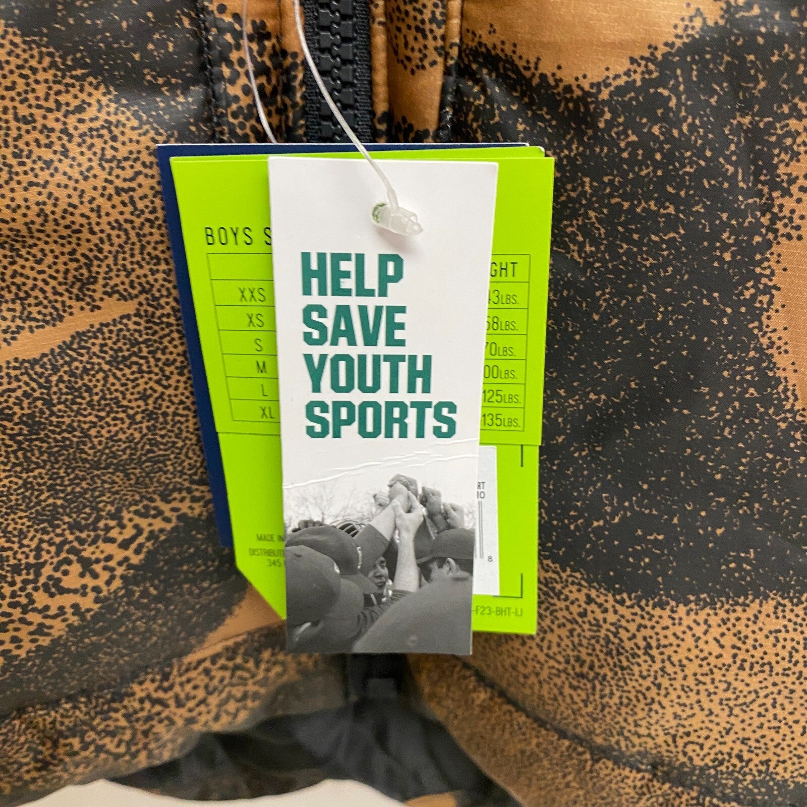 DSG Boys Insulated Puffer Jacket PRT Warm Cinnamon DOT Camouflage DOG23501PRTA