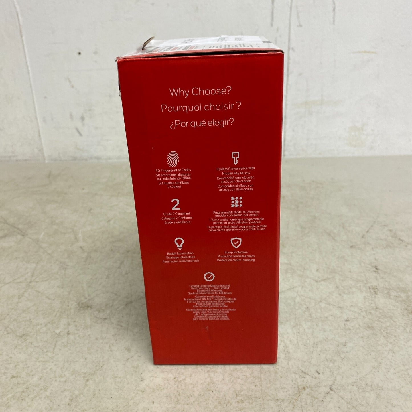 Honeywell Digital Biometric Deadbolt W/Electronic Touchscreen 8635302 Black