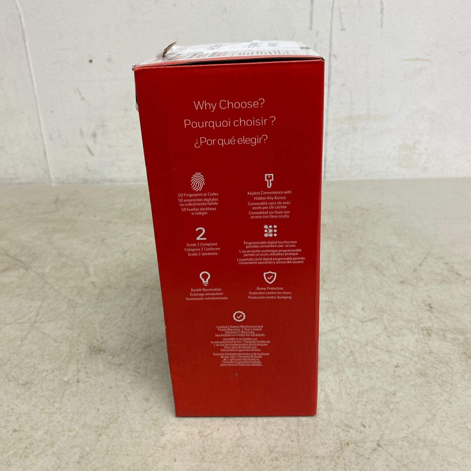 Honeywell Digital Biometric Deadbolt W/Electronic Touchscreen 8635302 Black