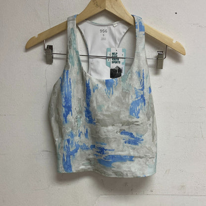 DSG Womens Momentum Cropped Tank Top Torn Camo Faded Olive Racerback DAW13301PRT