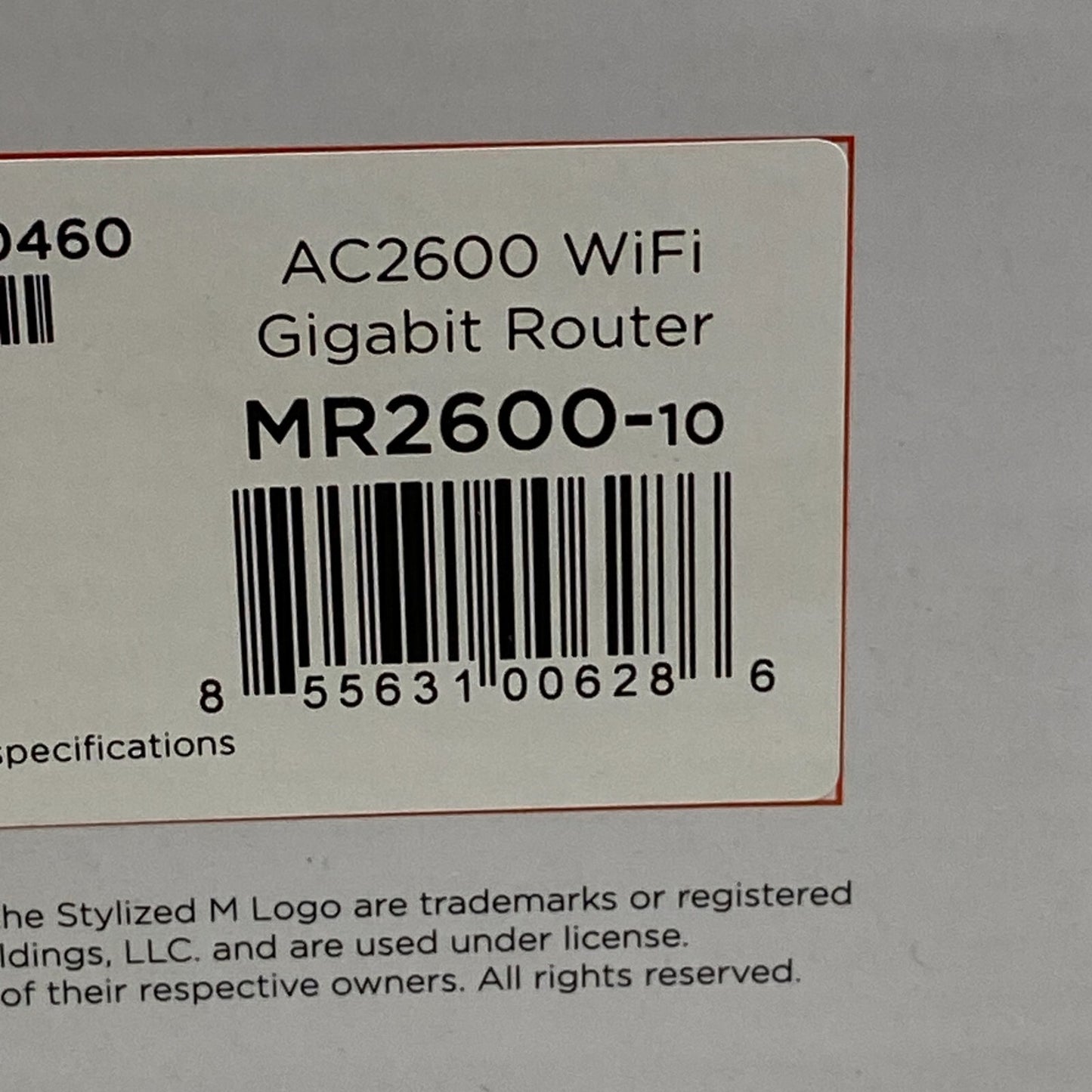 MOTOROLA AC2600 4x4 WiFi Smart Gigabit Router with Extended Range, Model MR2600