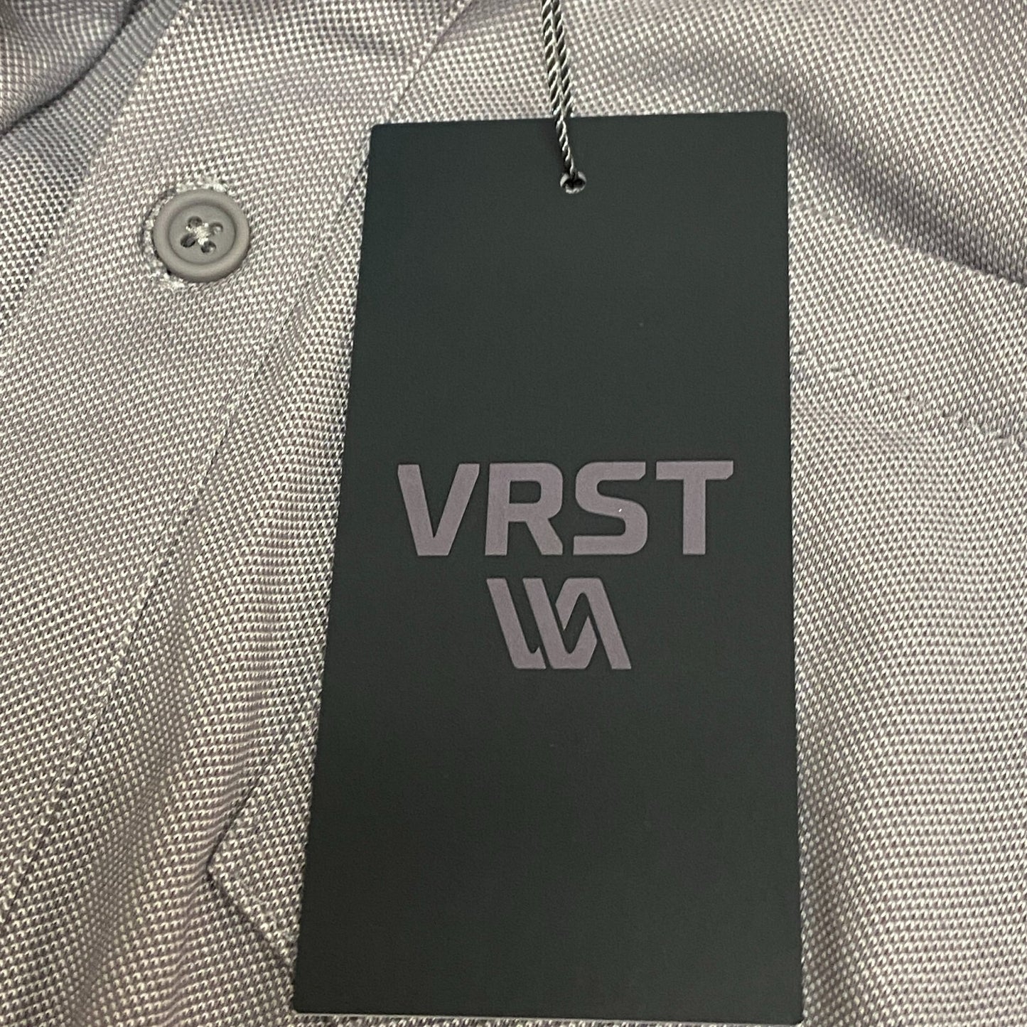 Vrst Mens Long Sleeve Button Down Shirt Tinted Grey Heather  Solid MAX200332