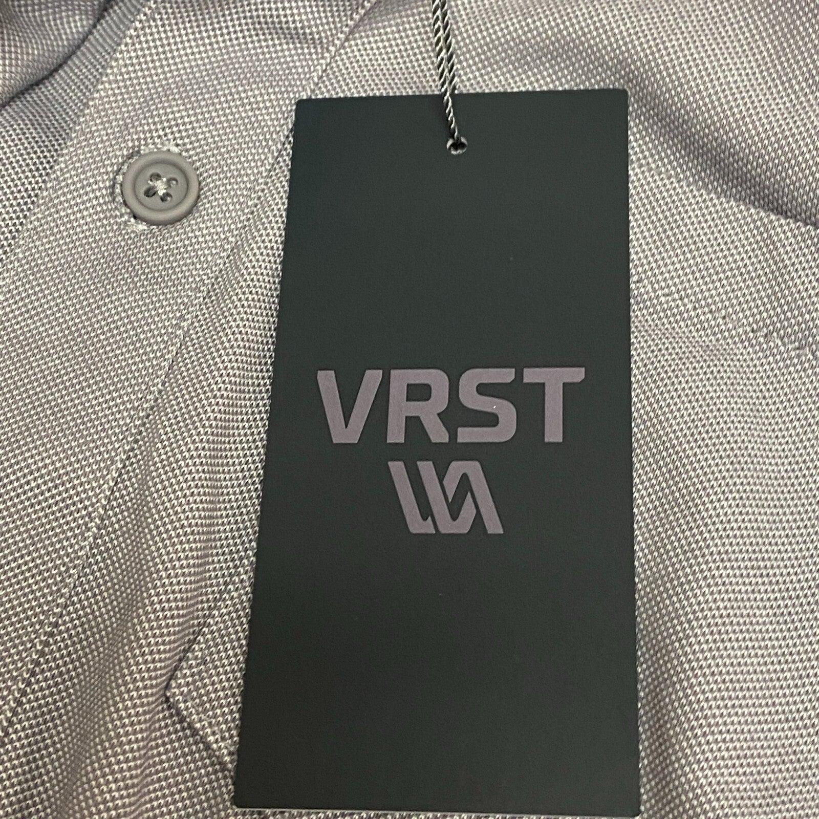 Vrst Mens Long Sleeve Button Down Shirt Tinted Grey Heather  Solid MAX200332