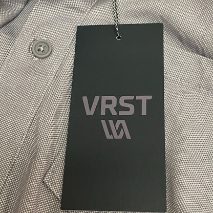 Vrst Mens Long Sleeve Button Down Shirt Tinted Grey Heather  Solid MAX200332