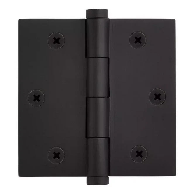 Signature Hardware Hammered Hinge 3 1/2" x 3 1/2" Black Powder Coat 1 Piece